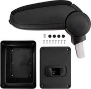 vidaXL Apoio de braço p/ carro 17x40x(31-49) cm ABS preto