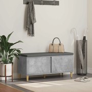 vidaXL Banco de Hall com almofada com porta Cinzento 100 x 38 x 46 cm