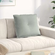 vidaXL Travesseiro para Costas Cinzento-claro 60 x 50 cm