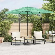 vidaXL Guarda-sol de jardim com poste de aço 248x248x248 cm verde