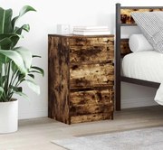 vidaXL Mesas de cabeceira 3 gavetas 2 pcs 39x35x65cm carvalho fumado