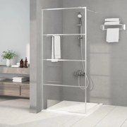 vidaXL Divisória de chuveiro prateado 90x195 cm vidro ESG transparente