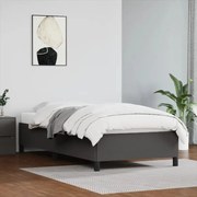 Estrutura de cama 80x200 cm couro artificial cinza