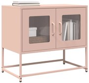 vidaXL Móvel de TV 68x39x60,5 cm aço laminado a frio rosa
