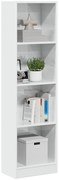 vidaXL Estante 40x24x143 cm derivados de madeira branco brilhante