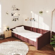 Sofá-cama c/ saída USB 90x200 cm tecido roxo