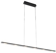 Candeeiro de suspensão design preto com LED e dimmer tátil - Platina Design,Moderno