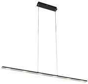 Candeeiro Suspenso de Design Preto com LED e Dimmer Tátil - Platina