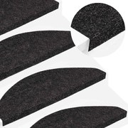 vidaXL Tapetes de escada adesivos 30 pcs 65x22,5x3,5 cm antracite