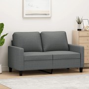 vidaXL Sofá de 2 lugares em tecido 120 cm cinzento-escuro