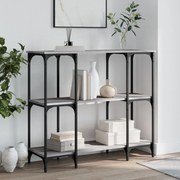 vidaXL Mesa consola 102x35x90 cm derivados de madeira cinzento sonoma