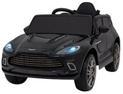 Carro elétrico para Crianças 12V 4x4 Aston Martin DBX Rodas de EVA, Assento de couro Preto