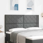 vidaXL Cabeceira em Tecido Cinza Escuro com Design de Blocos de Diamante de 180 cm
