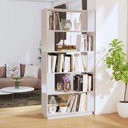 vidaXL Estante/divisória 80x25x163,5 cm pinho maciço branco
