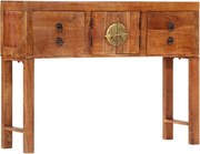 vidaXL Mesa consola 120x32x80 cm madeira de mangueira áspera maciça