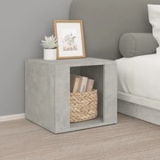 vidaXL Mesa de cabeceira 41x40x36cm derivados madeira cinzento-cimento