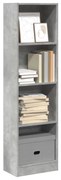 vidaXL Estante 40x24x143 cm derivados de madeira cinzento cimento