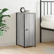 vidaXL Mesa cabeceira 32x42x80 cm derivados de madeira cinzento sonoma