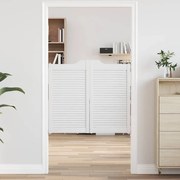 vidaXL Portas de batente design de persiana 2-Par 90x100 cm branco
