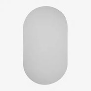Espelho De Parede Oval 50x90 Cm Para Casa De Banho Com Arrumação Oricsa Preto - Sklum