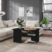 vidaXL Mesa de centro 90x60x46,5 cm contraplacado preto