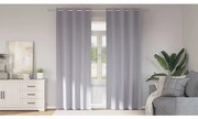 vidaXL Cortinas Blackout com Argolas 2 pcs Cinza Metálico 225 x 140 cm