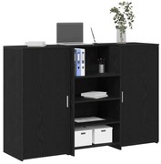 vidaXL Balcão de recepção 155x50x103,5 cm madeira carvalho preto