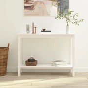 vidaXL Mesa consola 110x40x80 cm pinho maciço branco