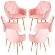 Pack 6 Cadeiras Chic - Rosa