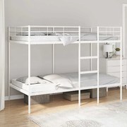 Beliche sem colchão 100x200 cm aço branco