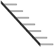 vidaXL Garrafeira de parede para 7 garrafas metal preto