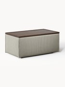 Pufe em bombazina com arrumação Lennon