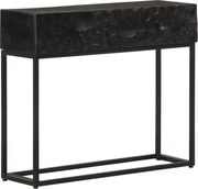 vidaXL Mesa consola 90x30x76 cm mangueira maciça e ferro preto