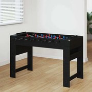 vidaXL Mesa de Pebolim Carvalho Preto 125 x 60,5 x 80 cm