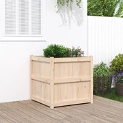 vidaXL Vaso de jardim 70x70x70 cm madeira de pinho maciça