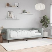vidaXL Sofá-cama com colchão 100x200 cm veludo cinzento-claro