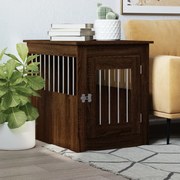 vidaXL Móvel casota para cão derivados de madeira carvalho castanho