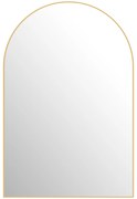 HOMCOM Espelho Mural Arqueado para Casa de Banho com Moldura em Liga de Alumínio para Quarto Sala Entrada 60×90 cm Ouro | Aosom Portugal