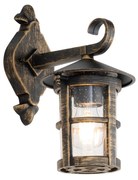 Candeeiro de parede exterior clássico dourado antigo IP44 - Herb