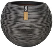 Capi Vaso redondo Nature Rib 62x48 cm antracite KOFZ271