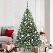 vidaXL Árvore de Natal Artificial com 300 LEDs Verde 180 cm PE e PVC