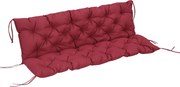Outsunny Almofada Colchão Assento Encosto para Banco de Jardim balanço sofá 3 Lugares Grande Conforto 150 x 98 x 8 cm Vermelho | Aosom Portugal