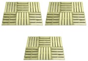 vidaXL Ladrilhos de pavimento 18 pcs 50x50 cm madeira verde