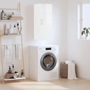 vidaXL Armário de parede 34,5x34x90 cm branco brilhante