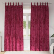 Cortinas de Veludo 2 pcs com Ilhós Bordô 245x140 cm