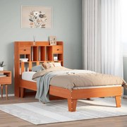 vidaXL Cama sem colchão 90x200 cm pinho maciço castanho-mel