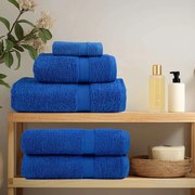 vidaXL Toalha de Convidado SOLUND Azul 550 gsm