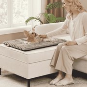 Manta para cães S 75 x 50 cm lavável na máquina cinzenta