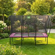 Trampolim retangular Silhouette 244 x 366 cm - rosa