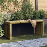 vidaXL Banco de jardim extensível 212,5x40,5x45 cm pinho impregnado